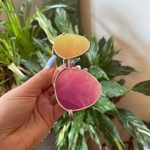 Quay gold and pink sunglasses